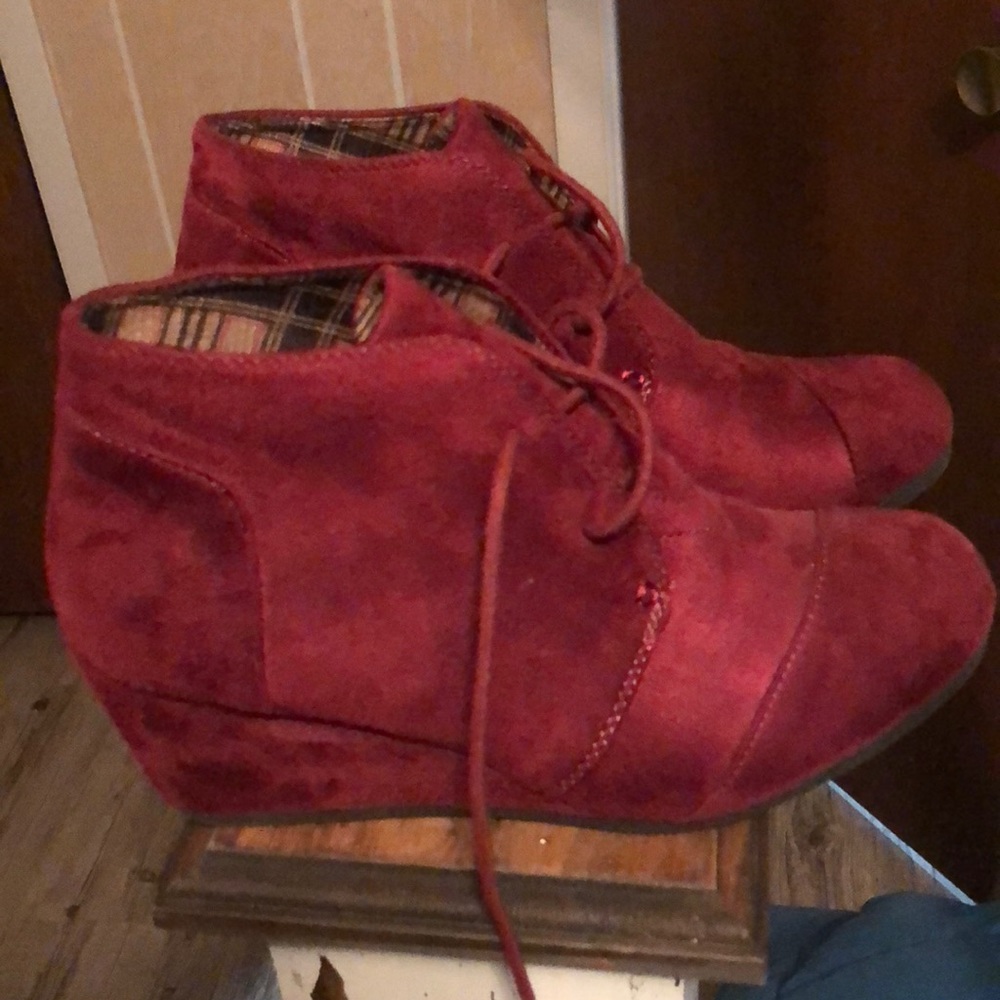 Burgundy Colored Booties